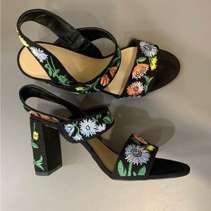 Ann Taylor embroidered heels BRAND NEW